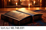 calligraphy islam book ai generated. Стоковое AI-изображение, AI-художник Vectorwin / Фотобанк Лори