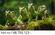 camouflage green basilisk ai generated. Стоковое AI-изображение, AI-художник Vectorwin / Фотобанк Лори