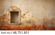 peeling tuscan wall ai generated. Стоковое AI-изображение, AI-художник Vectorwin / Фотобанк Лори