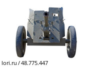 Макет – противотанковая пушка 53-К, калибр 45 мм. Old Soviet cannon WW2. (2017 год). Редакционное фото, фотограф Татьяна Д / Фотобанк Лори