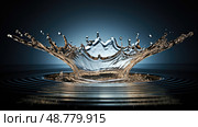 moment droplets water ai generated. Стоковое AI-изображение, AI-художник Vectorwin / Фотобанк Лори