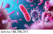 AMR Antimicrobial resistance. Стоковое AI-изображение, AI-художник Anastasy Yarmolovich / Фотобанк Лори