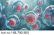 Embryonic stem cell. Стоковое AI-изображение, AI-художник Anastasy Yarmolovich / Фотобанк Лори
