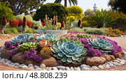 rosette drought tolerant plants ai generated. Стоковое AI-изображение, AI-художник Vectorwin / Фотобанк Лори