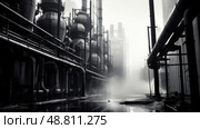 urban steam water ai generated. Стоковое AI-изображение, AI-художник Vectorwin / Фотобанк Лори