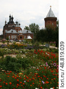 Казанский собор летом, Шамордино (2005 год). Редакционное фото, фотограф Дмитрий Неумоин / Фотобанк Лори