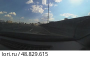 Timelapse from a car cab while driving on a city highway. The camera is 360 degrees. View from the front passenger seat. Russia Moscow. 25.05.25. Стоковое видео, видеограф Ярославский Максим / Фотобанк Лори
