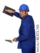 Cutout plasterer. Стоковое фото, агентство Ingram Publishing / Фотобанк Лори