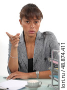 Irritated businesswoman. Стоковое фото, агентство Ingram Publishing / Фотобанк Лори