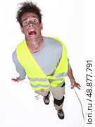 Man suffering from shock. Стоковое фото, агентство Ingram Publishing / Фотобанк Лори