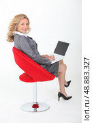 Elegant businesswoman posing. Стоковое фото, агентство Ingram Publishing / Фотобанк Лори