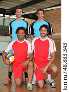 Two volleyball teams. Стоковое фото, агентство Ingram Publishing / Фотобанк Лори