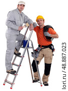 A team of tradesmen. Стоковое фото, агентство Ingram Publishing / Фотобанк Лори