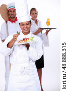 staff of catering sector. Стоковое фото, агентство Ingram Publishing / Фотобанк Лори