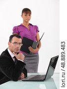 Business professionals at work. Стоковое фото, агентство Ingram Publishing / Фотобанк Лори
