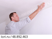 portrait of a man laying a frieze. Стоковое фото, агентство Ingram Publishing / Фотобанк Лори