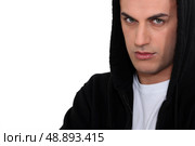 Moody man in hoodie. Стоковое фото, агентство Ingram Publishing / Фотобанк Лори