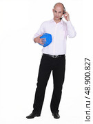 Businessman with headset. Стоковое фото, агентство Ingram Publishing / Фотобанк Лори