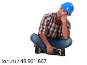 Daydreaming builder. Стоковое фото, агентство Ingram Publishing / Фотобанк Лори