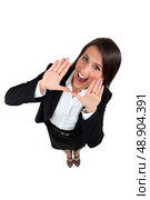businesswoman playing the fool. Стоковое фото, агентство Ingram Publishing / Фотобанк Лори