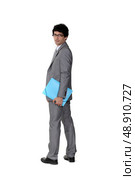 A suave businessman holding a file. Стоковое фото, агентство Ingram Publishing / Фотобанк Лори