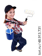 A female painter. Стоковое фото, агентство Ingram Publishing / Фотобанк Лори