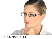 Woman wearing glasses. Стоковое фото, агентство Ingram Publishing / Фотобанк Лори