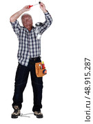 Electrocuted man. Стоковое фото, агентство Ingram Publishing / Фотобанк Лори