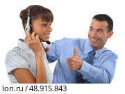 Woman sealing a deal. Стоковое фото, агентство Ingram Publishing / Фотобанк Лори