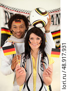 German football fans. Стоковое фото, агентство Ingram Publishing / Фотобанк Лори