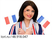 A patriotic woman. Стоковое фото, агентство Ingram Publishing / Фотобанк Лори