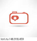 Red nice camera icon. Стоковая иллюстрация, агентство Ingram Publishing / Фотобанк Лори