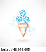 Cold ice-cream grunge icon. Стоковая иллюстрация, агентство Ingram Publishing / Фотобанк Лори
