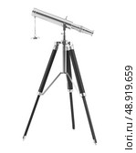 telescope on tripod isolated on white background. Стоковое фото, агентство Ingram Publishing / Фотобанк Лори