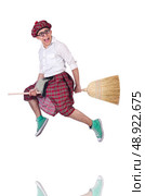 Funny scotsman isolated on the white background. Стоковое фото, агентство Ingram Publishing / Фотобанк Лори