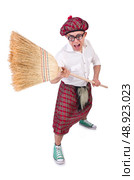 Funny scotsman isolated on the white background. Стоковое фото, агентство Ingram Publishing / Фотобанк Лори