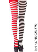 Striped leggings isolated on the white. Стоковое фото, агентство Ingram Publishing / Фотобанк Лори