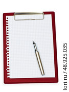 Binder with black sheet isolated on white. Стоковое фото, агентство Ingram Publishing / Фотобанк Лори