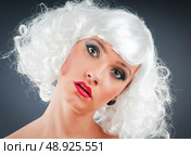 Blonde puppet in studio shooting. Стоковое фото, агентство Ingram Publishing / Фотобанк Лори