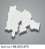 3d map of Cundinamarca is a department of Colombia. Стоковая иллюстрация, иллюстратор Максим Гребешков / Фотобанк Лори