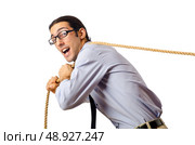 Businessman in tug of war concept. Стоковое фото, агентство Ingram Publishing / Фотобанк Лори
