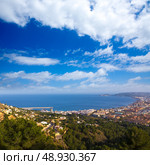 Javea Xabia aerial skyline from Molins in Alicante Mediterranean Spain. Стоковое фото, агентство Ingram Publishing / Фотобанк Лори
