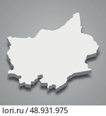 3d isometric map of Binh Phuoc Province of Vietnam. Стоковая иллюстрация, иллюстратор Максим Гребешков / Фотобанк Лори