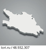 3d isometric map of Hoa Binh Province of Vietnam. Стоковая иллюстрация, иллюстратор Максим Гребешков / Фотобанк Лори