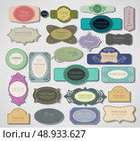 Vector set vintage retro labels/ Premium Quality, Guarantee. Стоковая иллюстрация, агентство Ingram Publishing / Фотобанк Лори