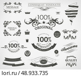 calligraphic design elements and page decoration/ vector set. Стоковая иллюстрация, агентство Ingram Publishing / Фотобанк Лори
