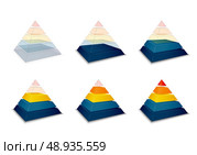 Pyramidal progress or loading bar indicator vector illustration. Стоковая иллюстрация, агентство Ingram Publishing / Фотобанк Лори