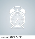 Retro alarm simple clock icon vector illustration. Стоковая иллюстрация, агентство Ingram Publishing / Фотобанк Лори