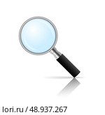 Magnifying glass for look research and focus decorative element icon vector illustration. Стоковая иллюстрация, агентство Ingram Publishing / Фотобанк Лори
