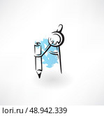 compasses grunge icon. Стоковая иллюстрация, агентство Ingram Publishing / Фотобанк Лори